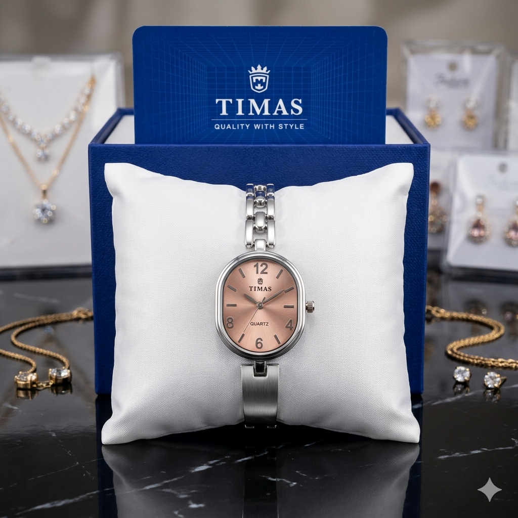 Blue crystal / silver straps with premium golden dial