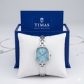 Blue crystal / silver straps with premium golden dial