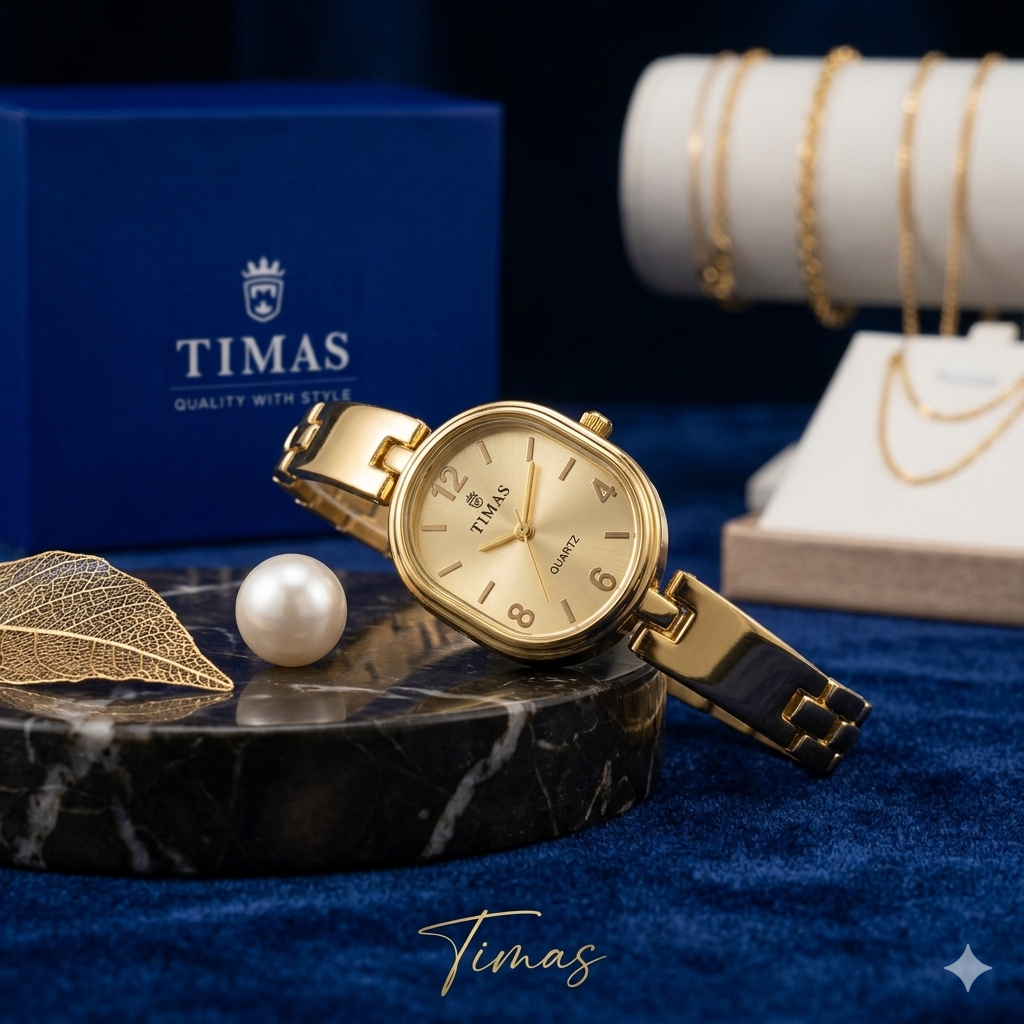 Square dail golden by Timas