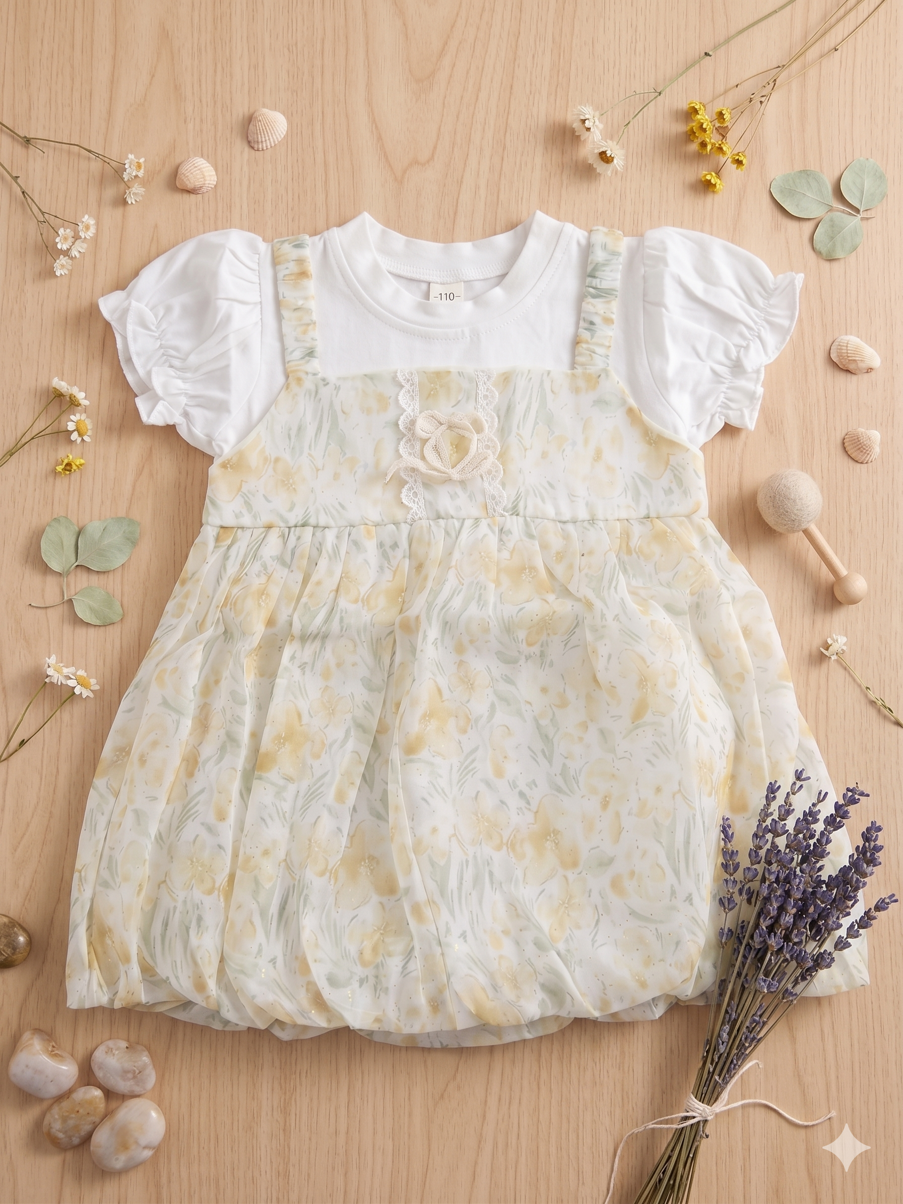 kids dress bunny lavender