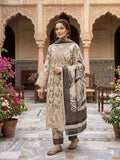 A Midnight Ivory Elegance – Embroidered Lawn Suit In Golden Yellow