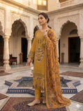 A Midnight Ivory Elegance – Embroidered Lawn Suit In Golden Yellow (Copy)