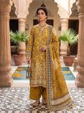 A Midnight Ivory Elegance – Embroidered Lawn Suit In Golden Yellow