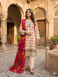 A Midnight Ivory Elegance – Embroidered Lawn Suit In Golden Yellow