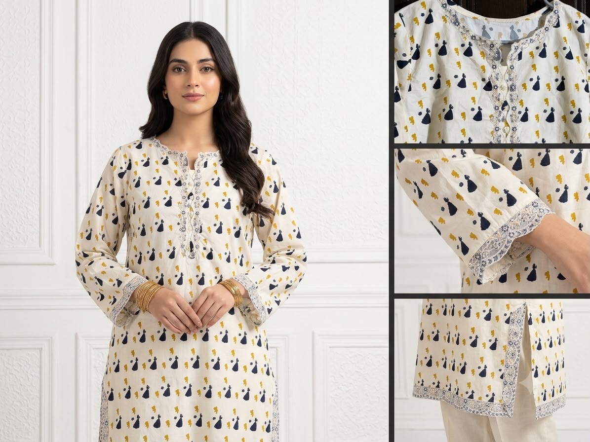 Earthy Mono – Abstract Printed Cotton Co-Ord Set